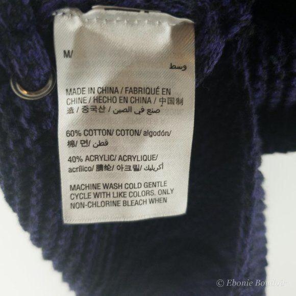 Style & Co High-Low Lace-Up Sweater Midnight Deep Black M - Picture 4 of 8